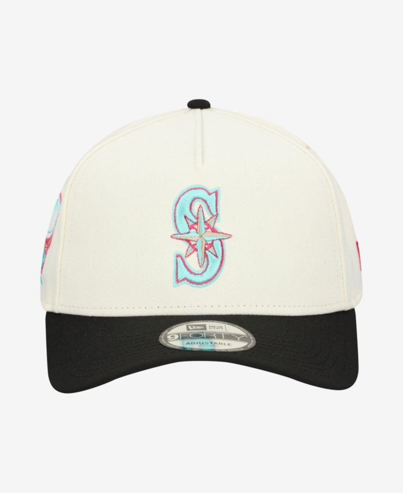 Men's Cream Seattle Mariners Stadium Chrome 9FORTY A-Frame Adjustable Hat