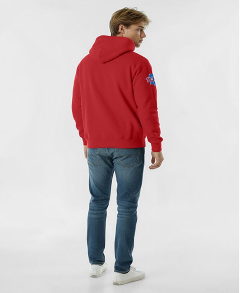 Men's Red Philadelphia Phillies Reverse Weave Chenille Hoodie