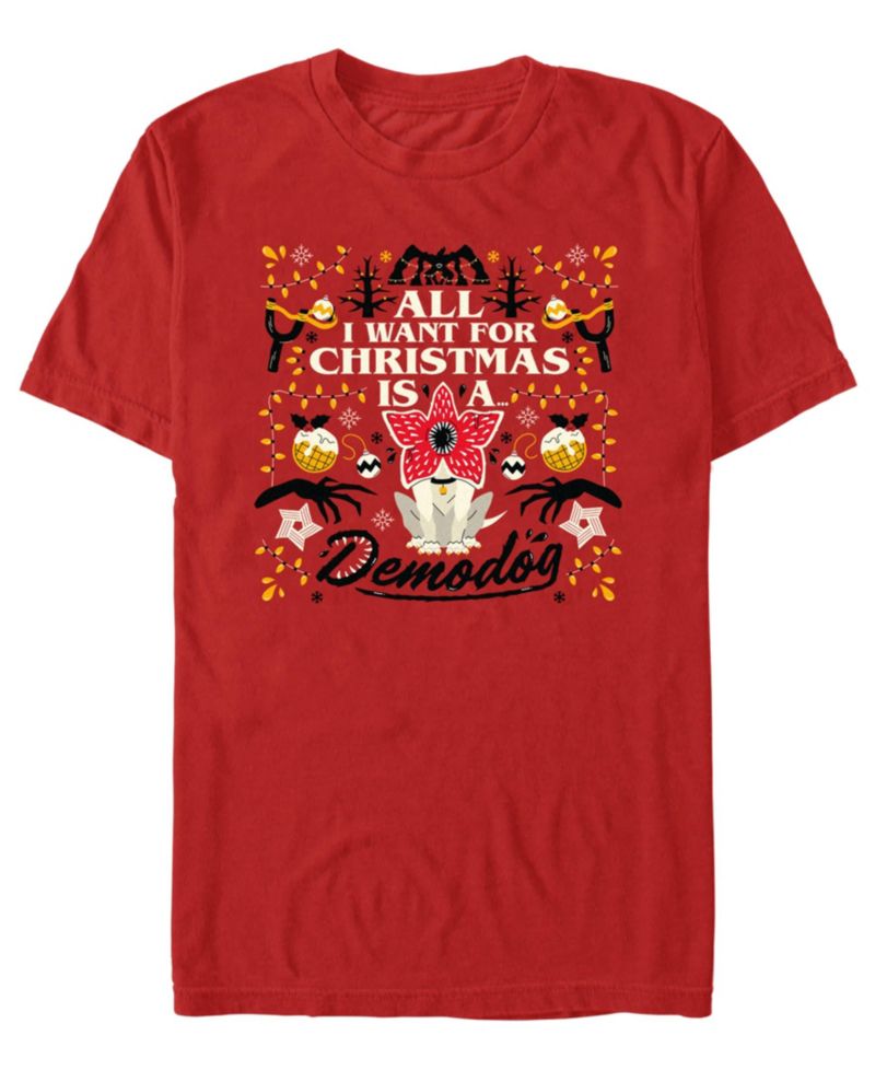 Men's Christmas Demodog Short Sleeve T-Shirt