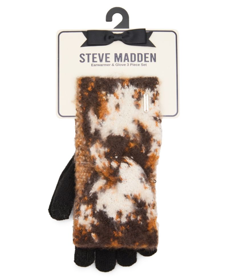 Animal Print 3-Piece Earwarmer Headbands and Glove Set