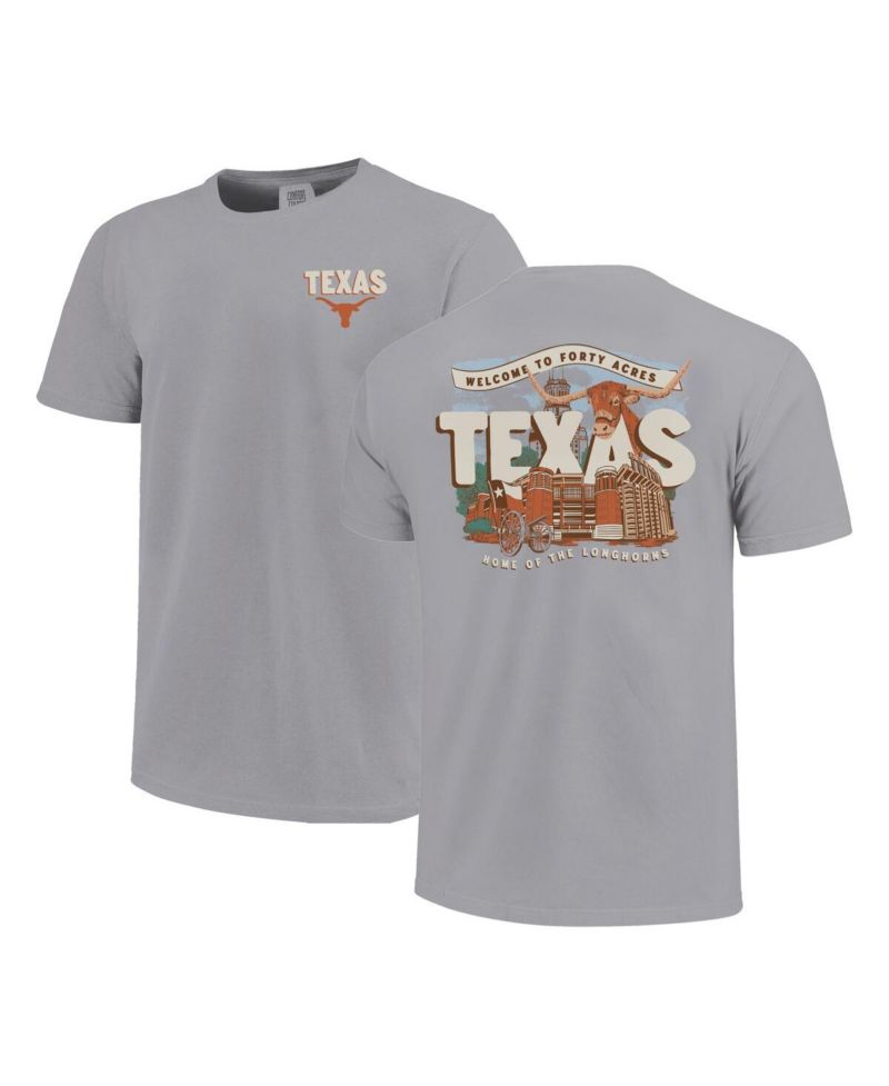Big Boys and Girls Gray Texas Longhorns Local Campus Scene T-Shirt