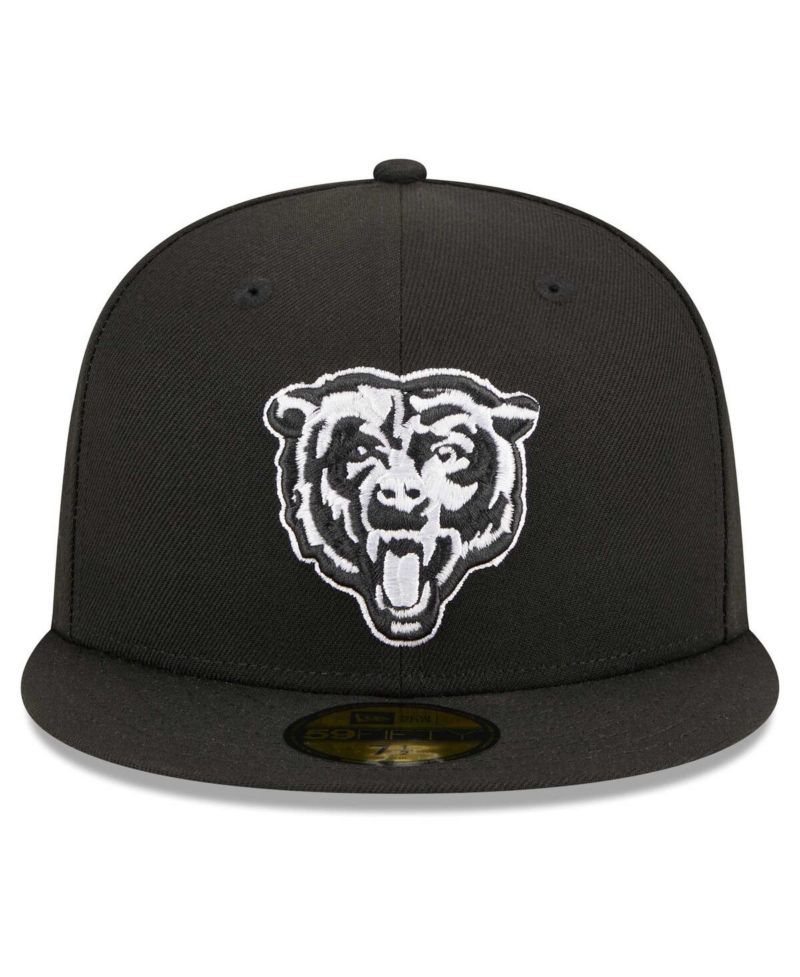 Men's Black Chicago Bears Alternate Logo Main Patch 59FIFTY Fitted Hat