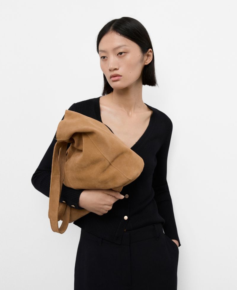 Women's Ribbed Buttoned Cardigan
