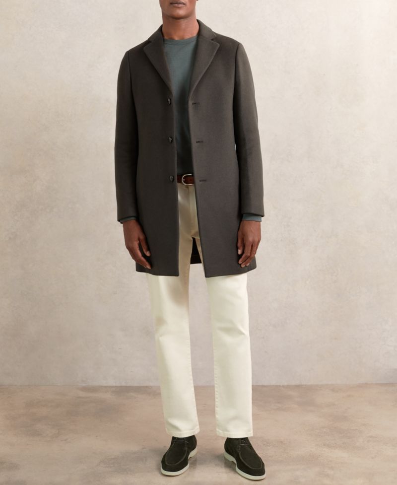 Men's Gable Wool-Blend Single-Breasted Overcoat