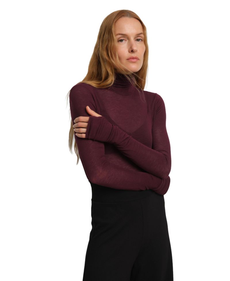 Women's Eloise High-Stretch Sheer Turtleneck