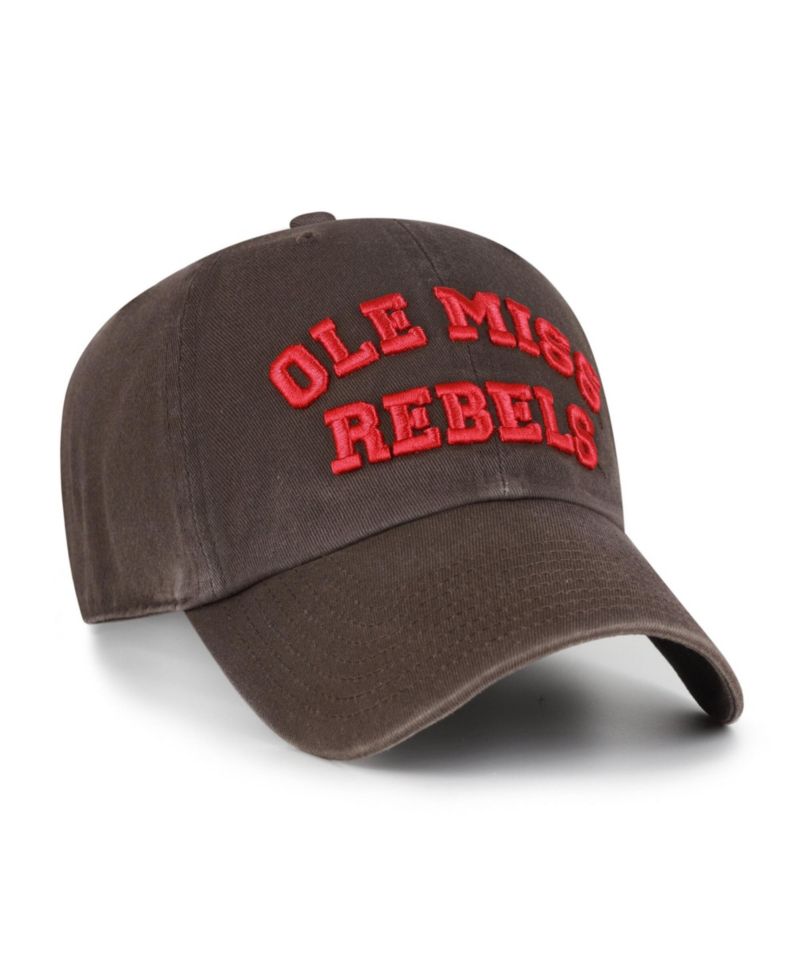 Men's '47 Brown Ole Miss Rebels Vault Clean Up Adjustable Hat