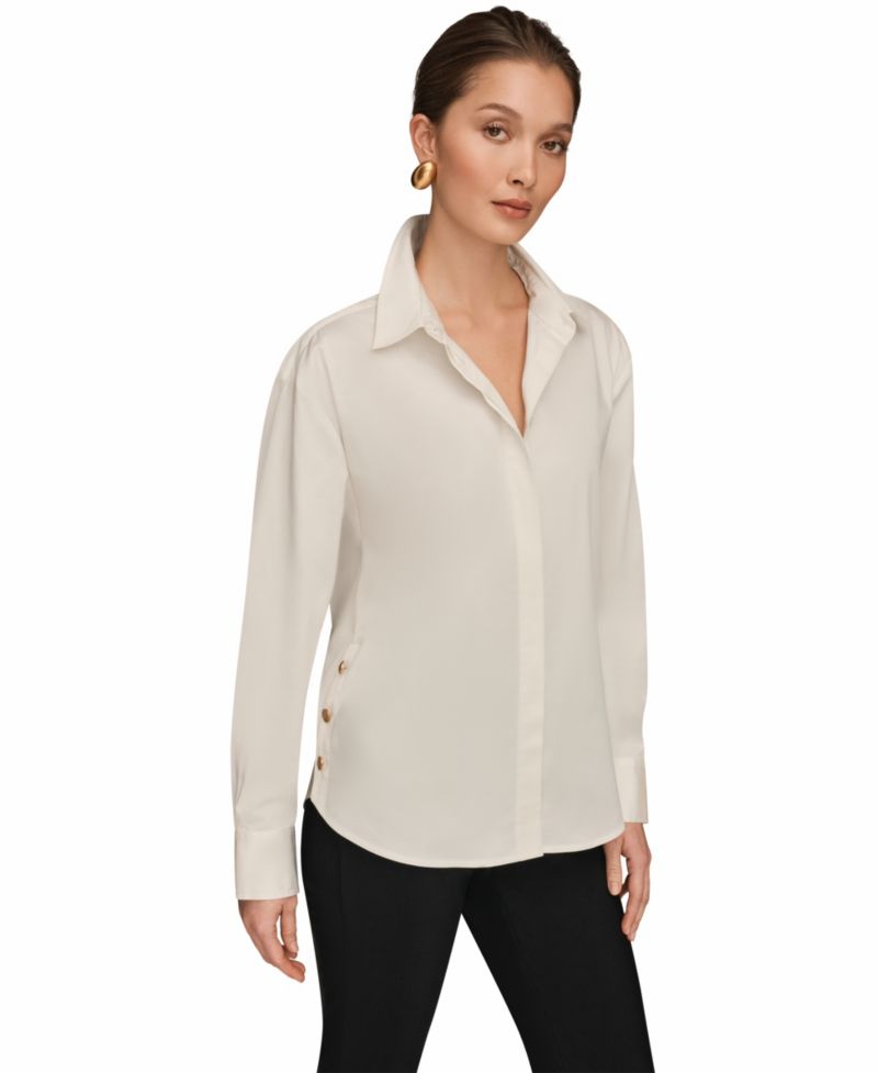 Women's Long-Sleeve Button-Up Shirt