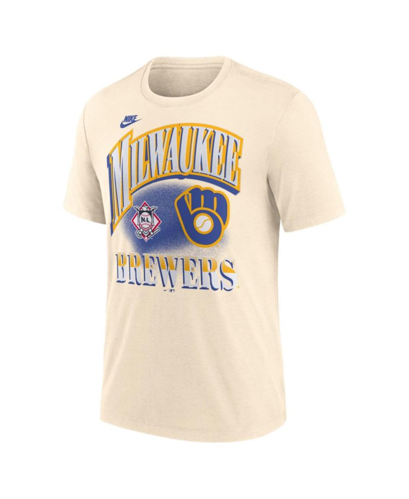 Men's Milwaukee Brewers Vintage Tri-Blend T-Shirt