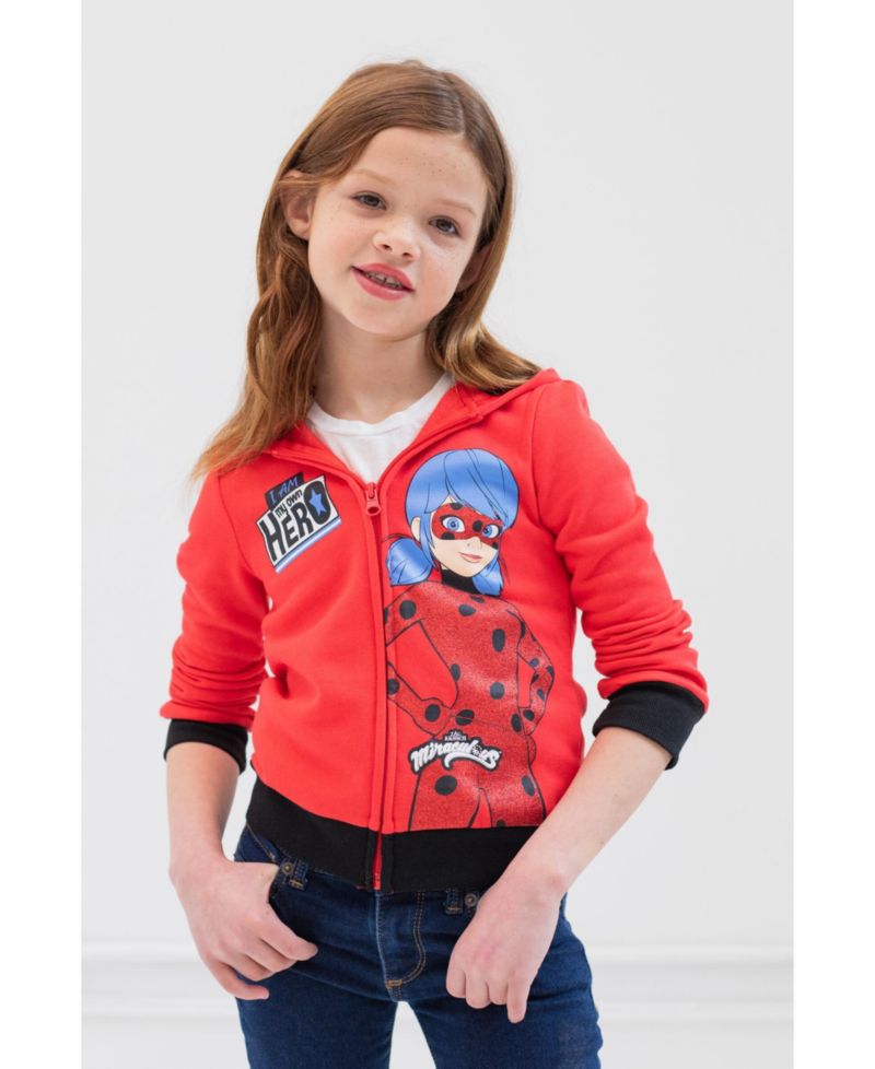Toddler Girls Ladybug Zip Up Hoodie