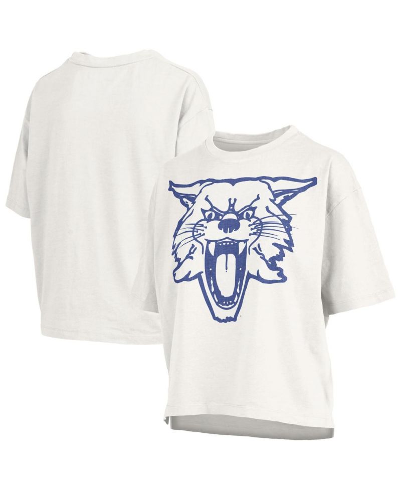 Women's White Kentucky Wildcats Big Canvas Puff Castillo Motley Slub T-Shirt