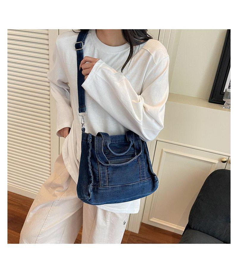 Women's Rework Tote Bag Crossbody Shoulder Bag Washed Mini Satchel Top Handle Everyday Casual Handbag
