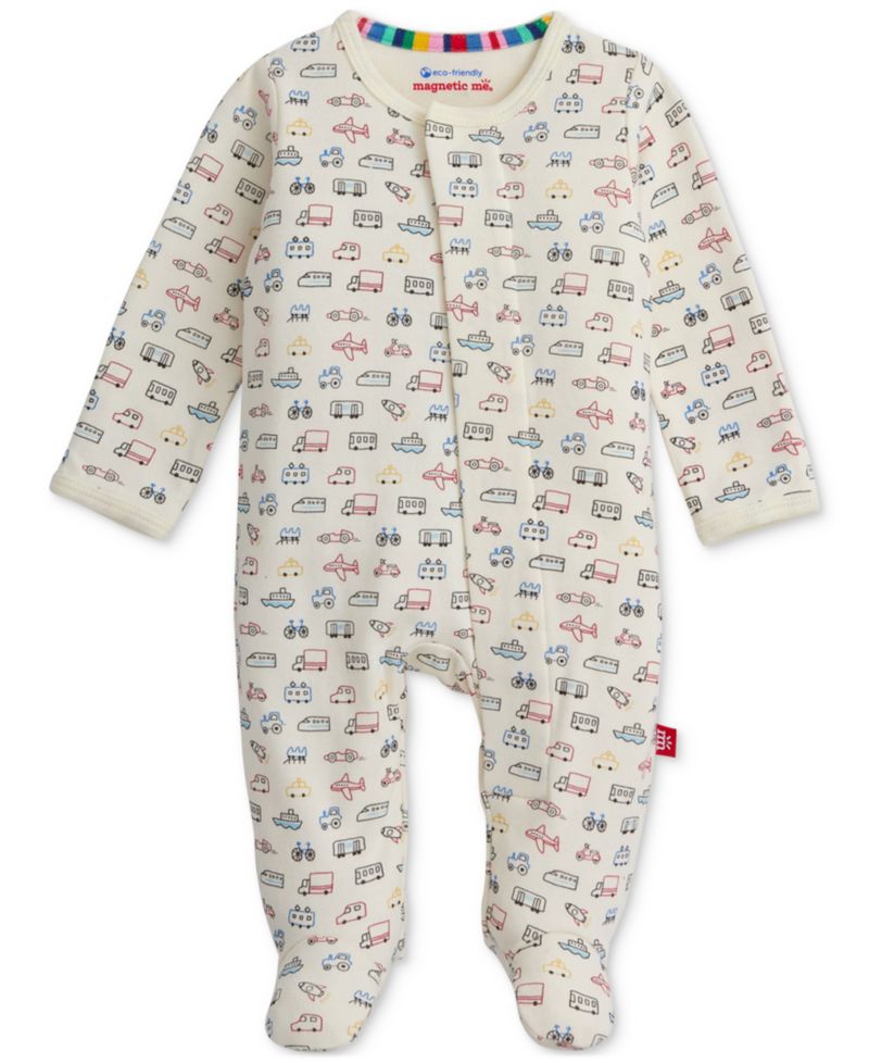 Baby Cotton Footed Coveralls, 2 Pack