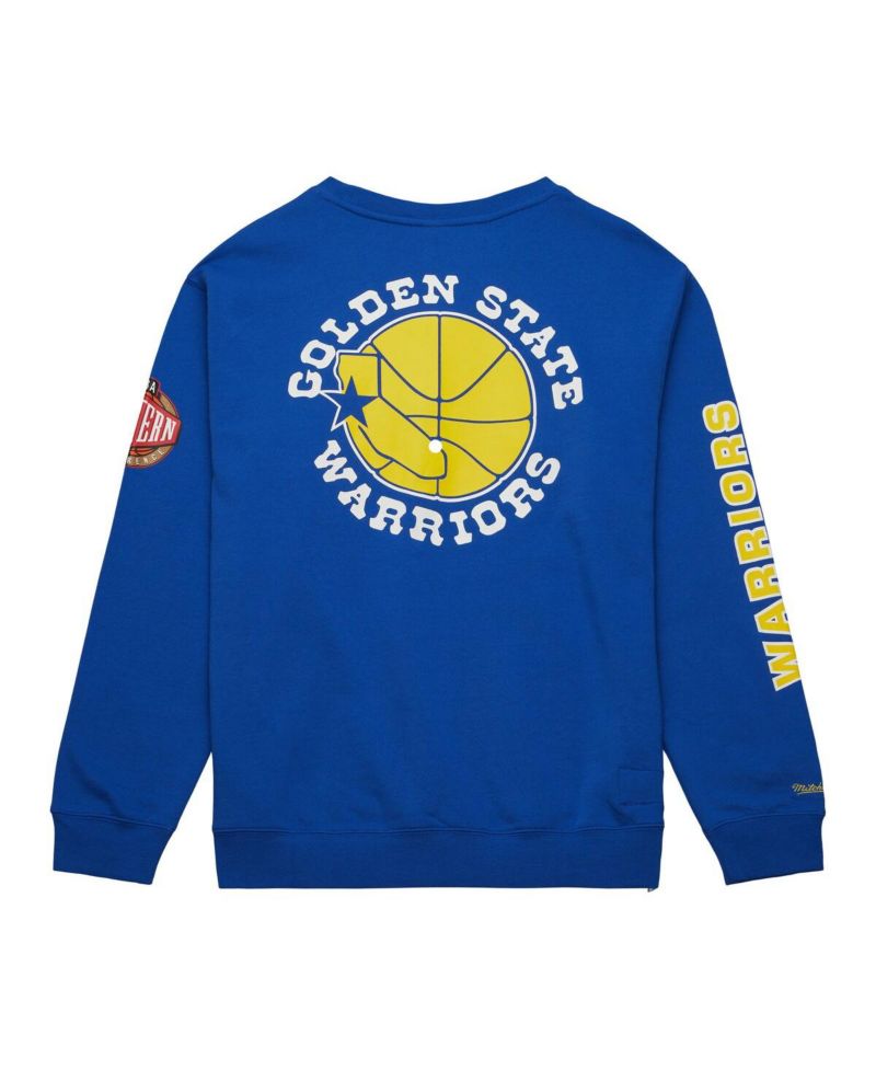 Men's Royal Golden State Warriors Hardwood Classics There and Back Pullover Sweatshirt