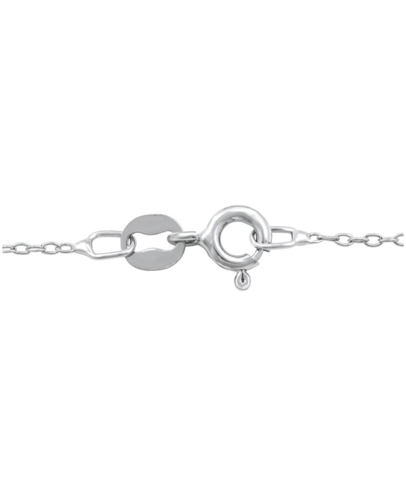 Diamond Treble Clef Heart Pendant Necklace in Sterling Silver (1/10 ct. t.w.)