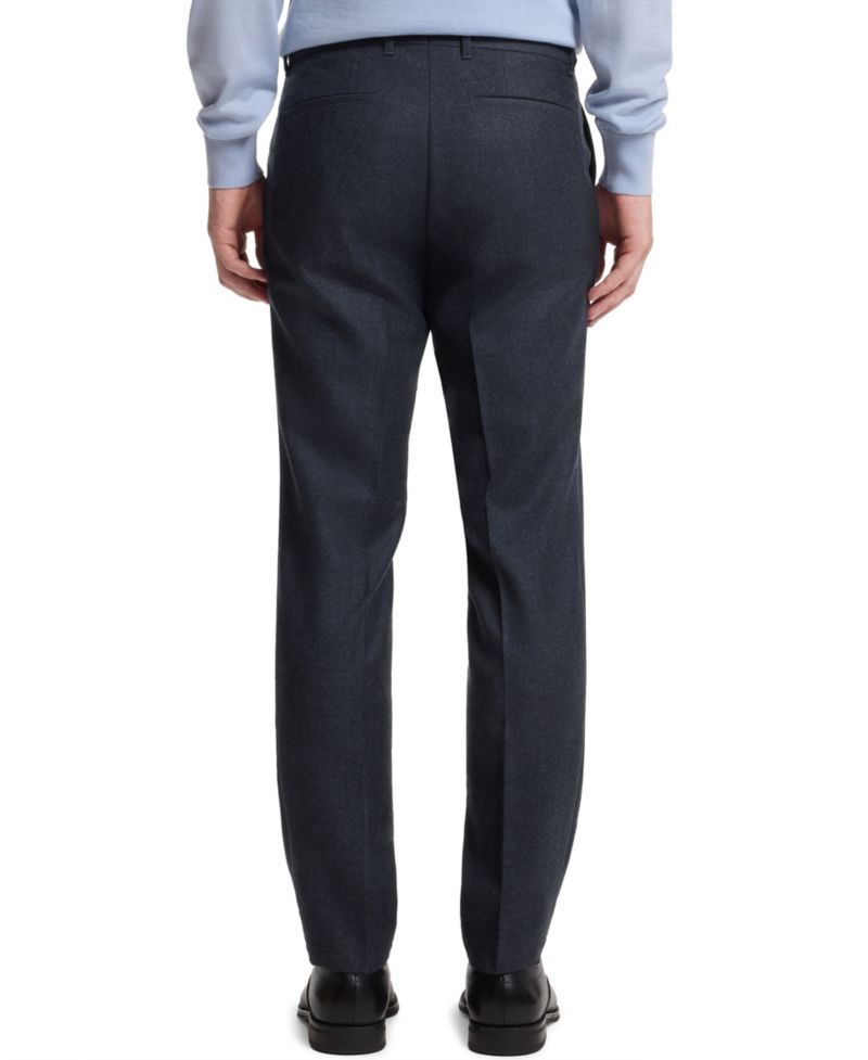 BOSS by Men's Wool Slim-Fit Patterned Pants