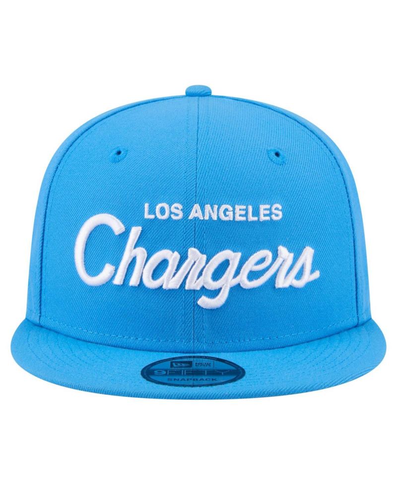 Men's Powder Blue Los Angeles Chargers Core Team Script 9FIFTY Snapback Hat