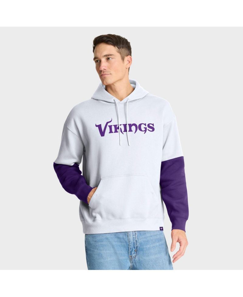 Men's White Minnesota Vikings Helmet Alt Pullover Hoodie