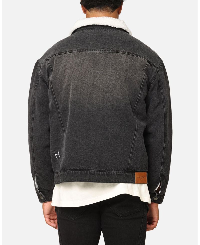 Men's Sherpa Boxy Denim Jacket