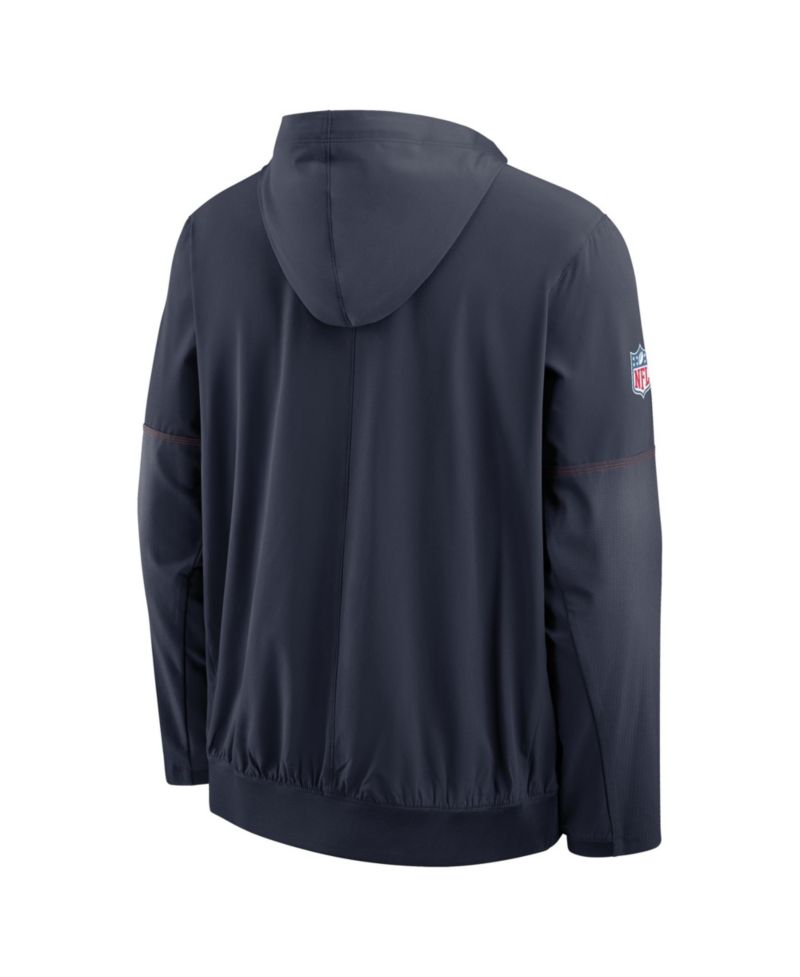 Men's Navy Chicago Bears Sideline Anorak Half-Zip Hooded Jacket