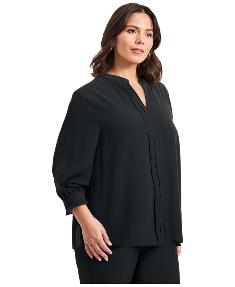 Plus Size Pintuck Popover Women's Top