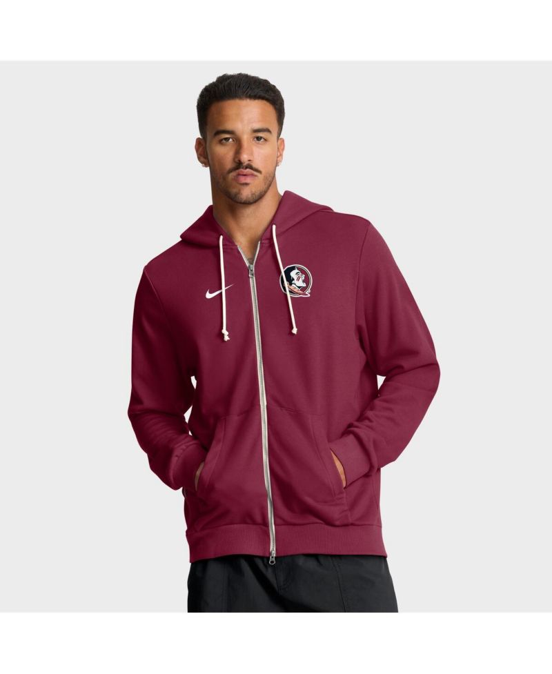 Men's Garnet Florida State Seminoles 2025 Sideline Performance Full-Zip Hoodie