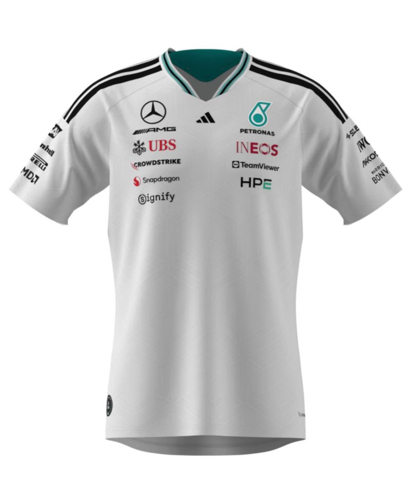 Men's White Mercedes-AMG Petronas F1 Team 2026 Driver Authentic Jersey