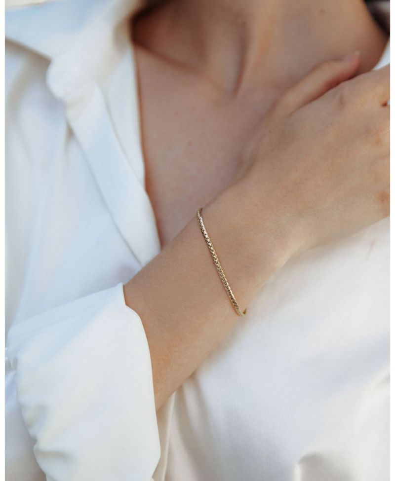 Women's Serpentine Chain Bracelet 14K Gold-Plated Steel