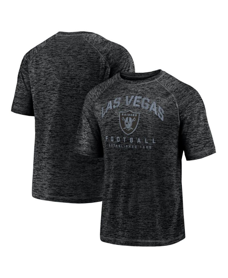 Men's Black Las Vegas Raiders Shade Battle Ready Raglan Space-Dye T-Shirt