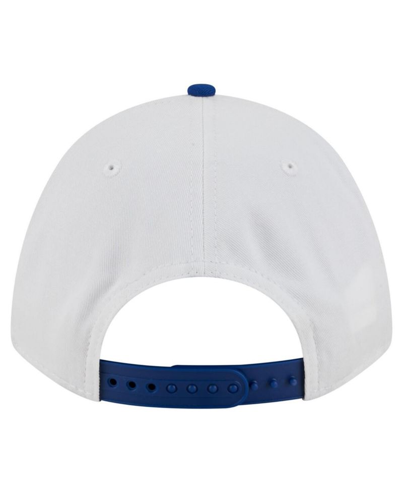 Men's White/Royal Boise State Broncos Arch Two-Tone Rope 9FORTY A-Frame M-Crown Adjustable Hat