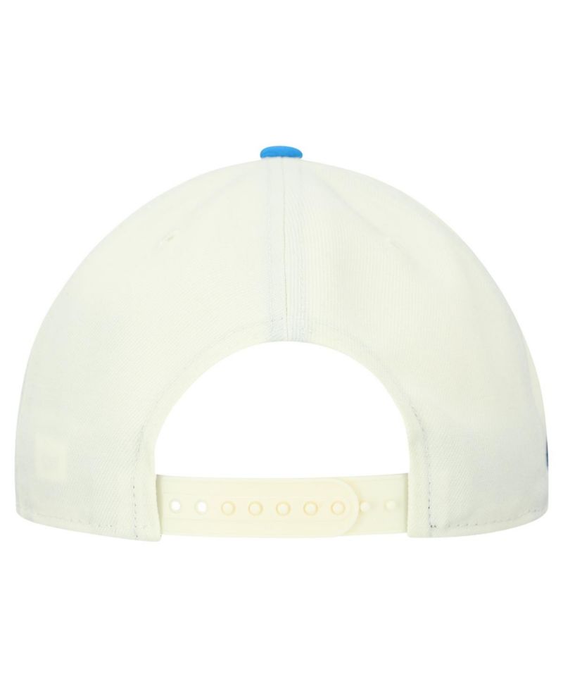 Men's Cream Los Angeles Chargers Upside Down 9FIFTY A-Frame Snapback Hat