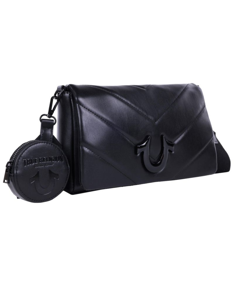 Quilted Flap Crossbody with Removable Pouch