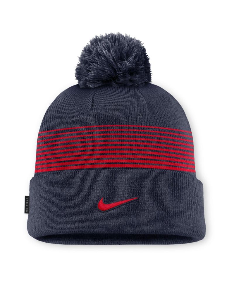 Men's and Women's Navy Arizona Wildcats 2026 On-Field Cuffed Knit Hat with Pom