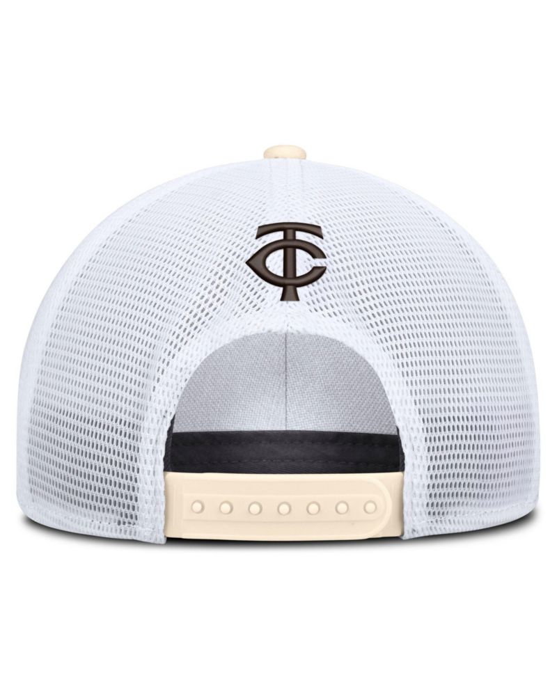 Men's Natural/White Minnesota Twins Rise Dri-FIT Trucker Adjustable Hat&iquest;