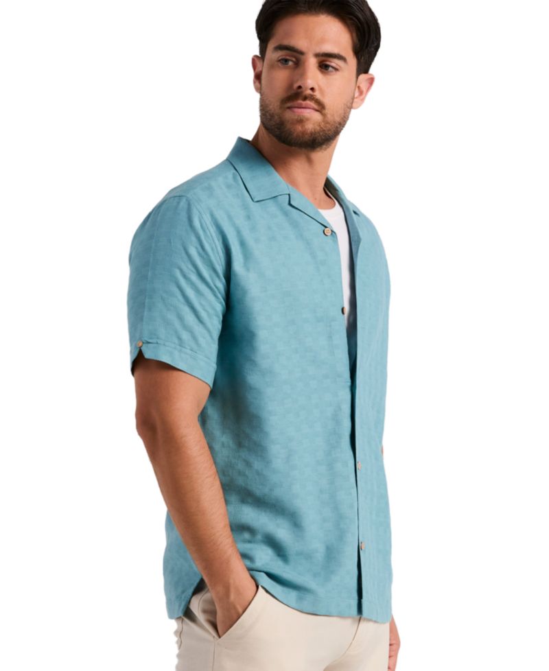 Men's Geometric Dobby Print Shirt
