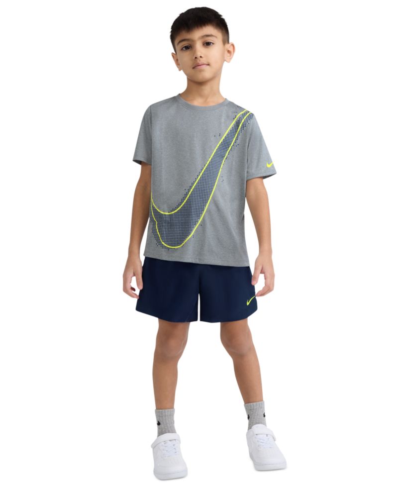 Boys' 2T-7 Dri-FIT Crewneck T-Shirt and Woven Shorts, 2-Piece Set