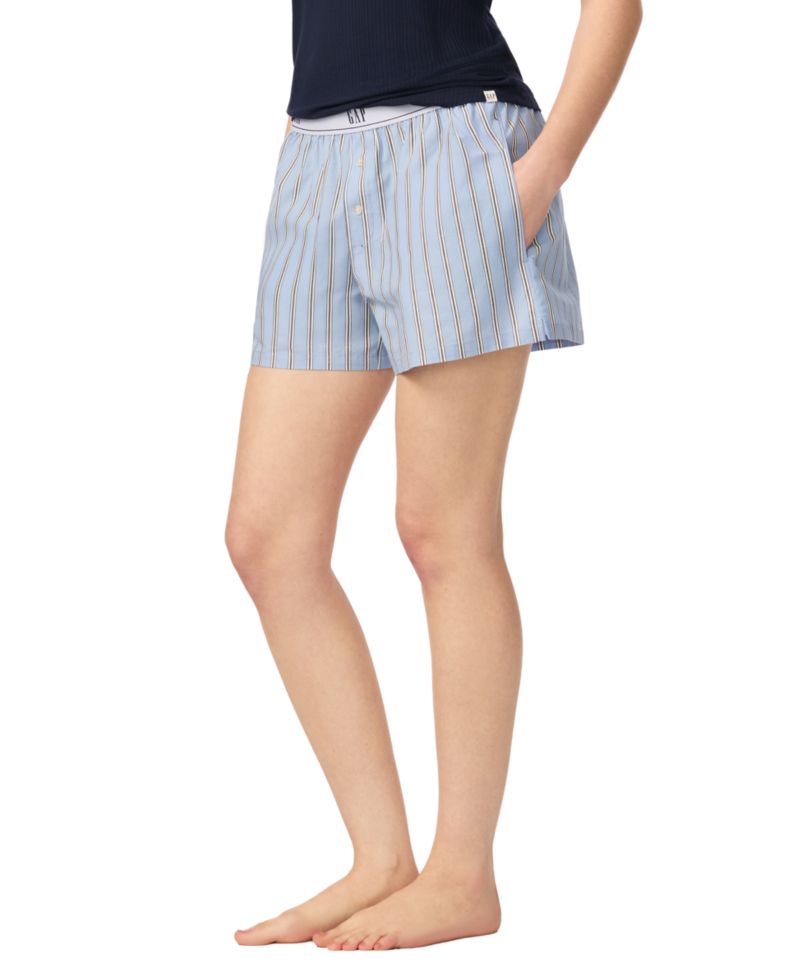 Women's Poplin Pull-On Boxer Shorts
