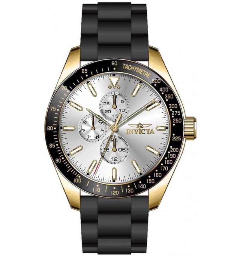 Men's 48857 Aviator Quartz VH67 Silver Dial Watch