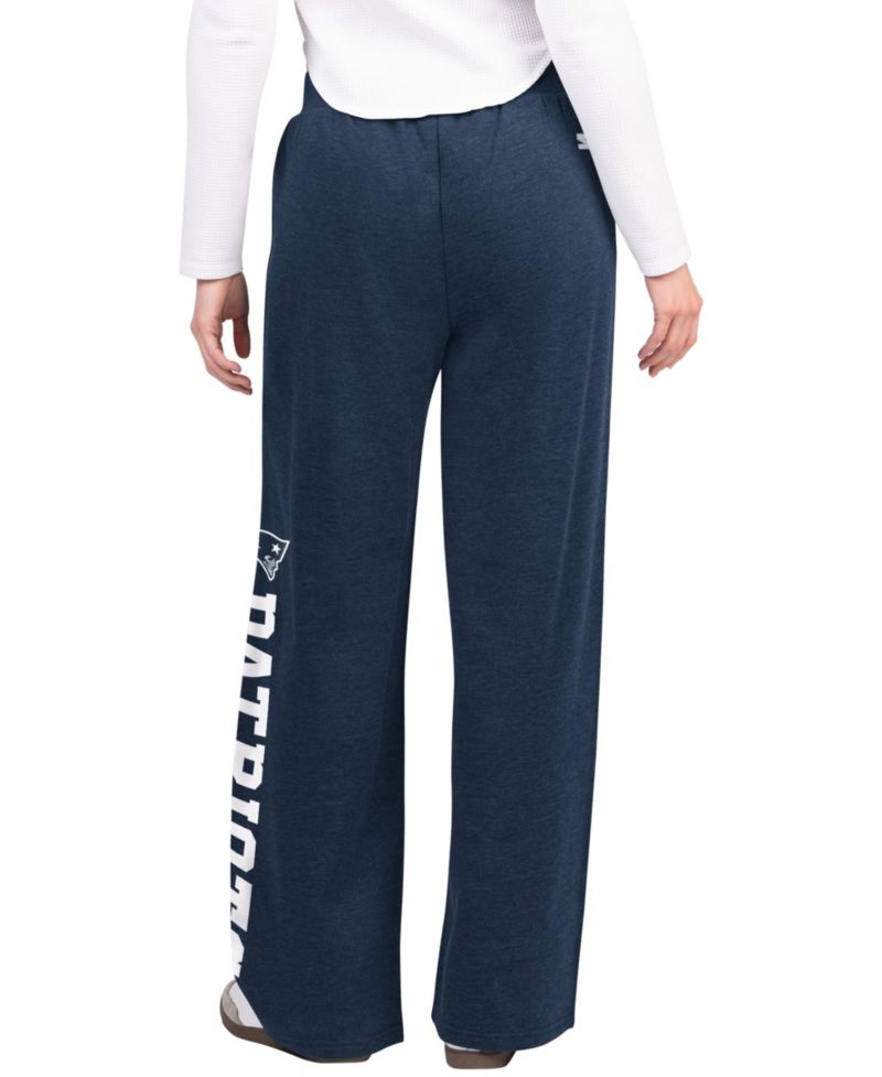 Women's Navy New England Patriots Field Wide Leg Sweatpants