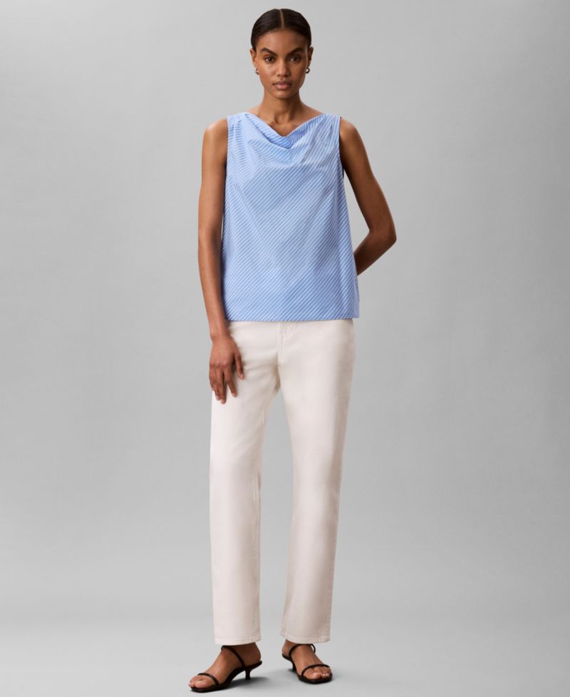 Women's Sleeveless Classic-Fit Draped Neck Top