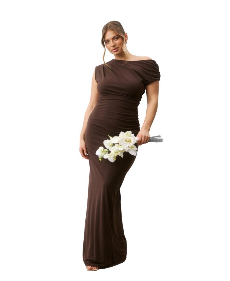 Women's Lorna Asymmetric Neck Bridesmaid Dress