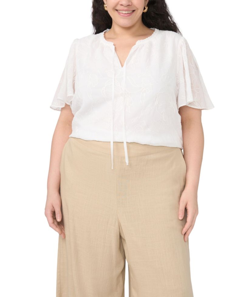 Women's Tie-Neck Princess-Sleeve Blouse