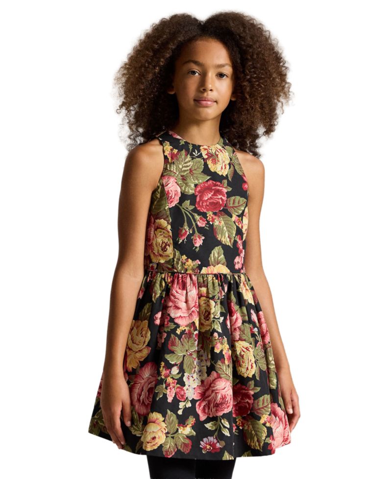 Girls' 7-16 Floral Fit-and-Flare Dress
