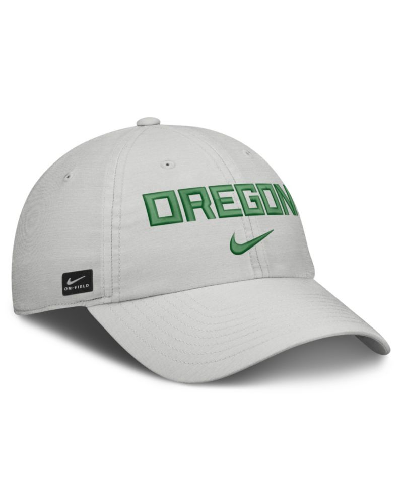 Men's and Women's Gray Oregon Ducks 2026 On-Field Gameday Club Adjustable Hat