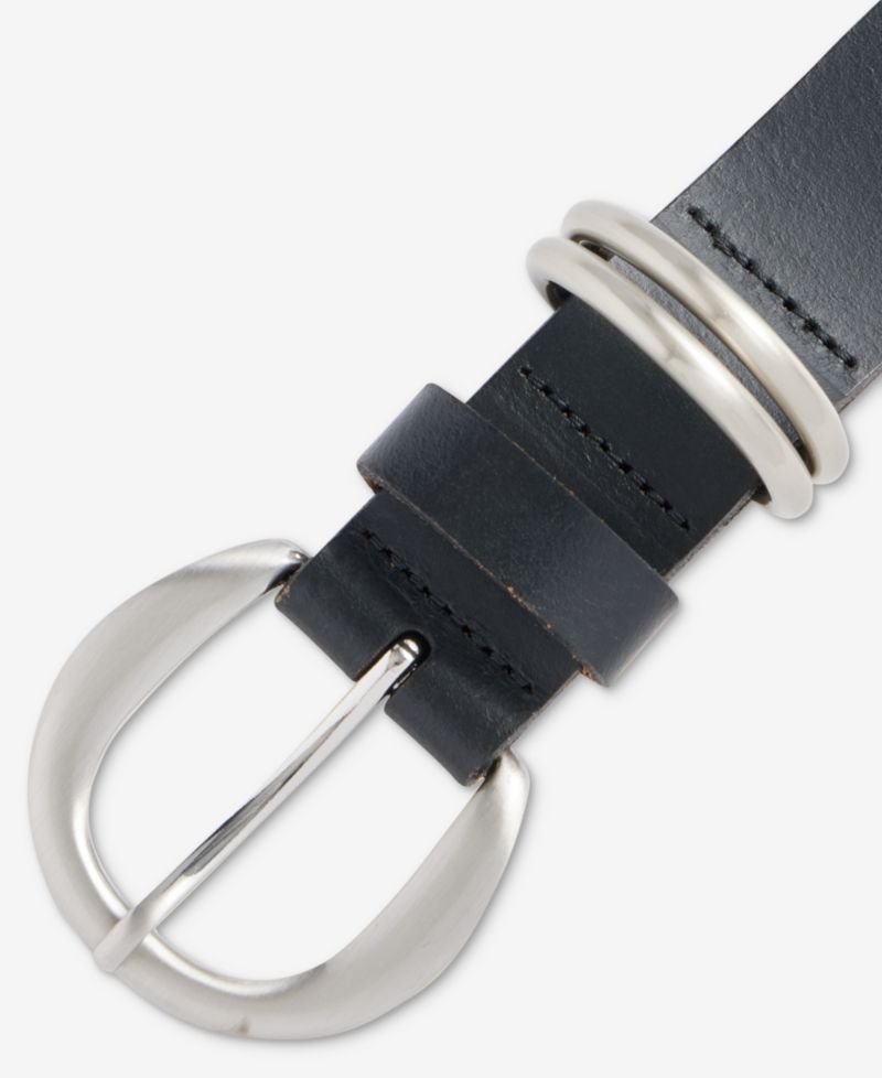 Multi-Loop Keeper Leather Belt