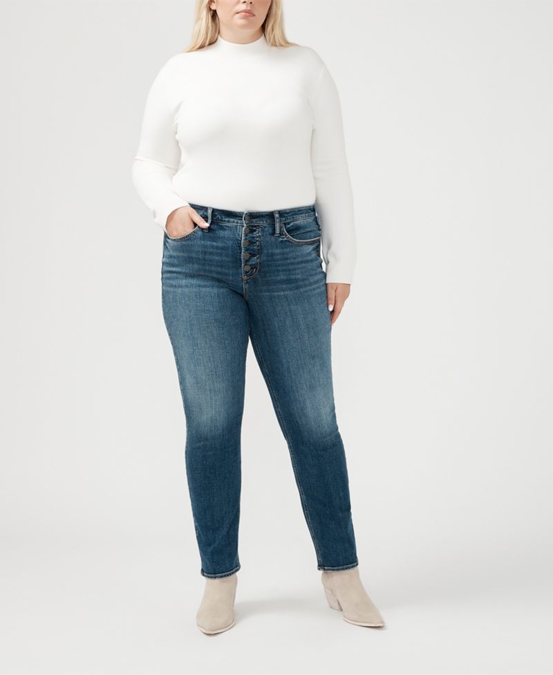 Plus Size Most Wanted Mid Rise Straight Leg Jeans