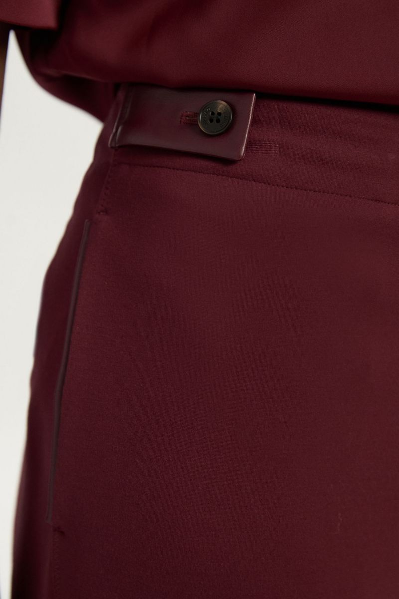 Women's Ponte PU Wide Leg Pants.