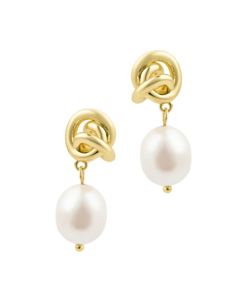 Freshwater Cultivated Pearl Knot Earrings