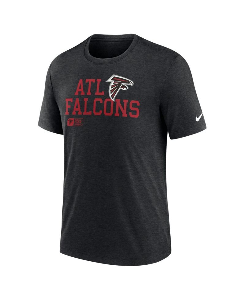 Men's Black Atlanta Falcons Overlap Lockup Tri-Blend T-Shirt