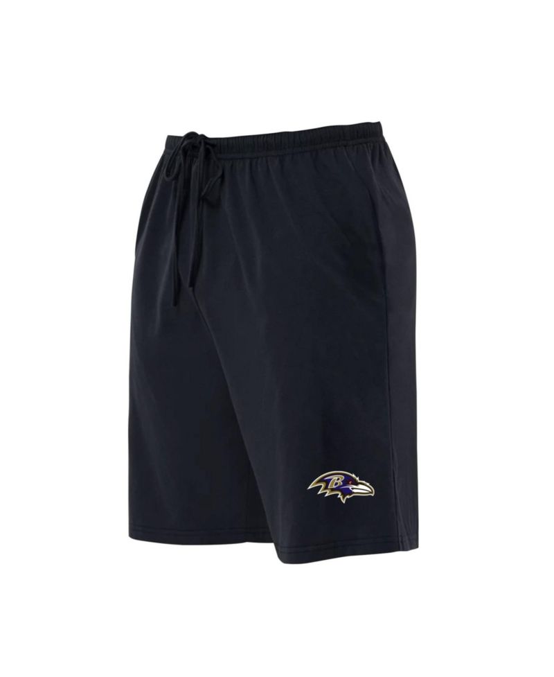 Concepts Men's Sport Black Baltimore Ravens Big & Tall Fleece Lounge Shorts