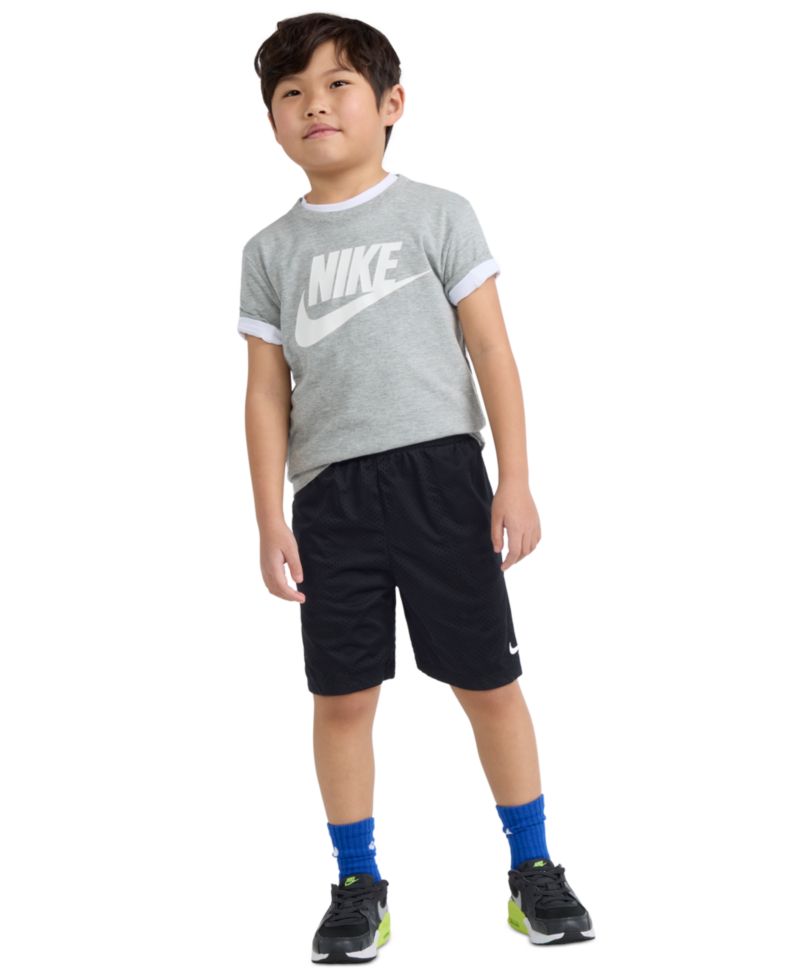 Boys' 2T-7 Dri-FIT Logo Mesh Pull-On Shorts